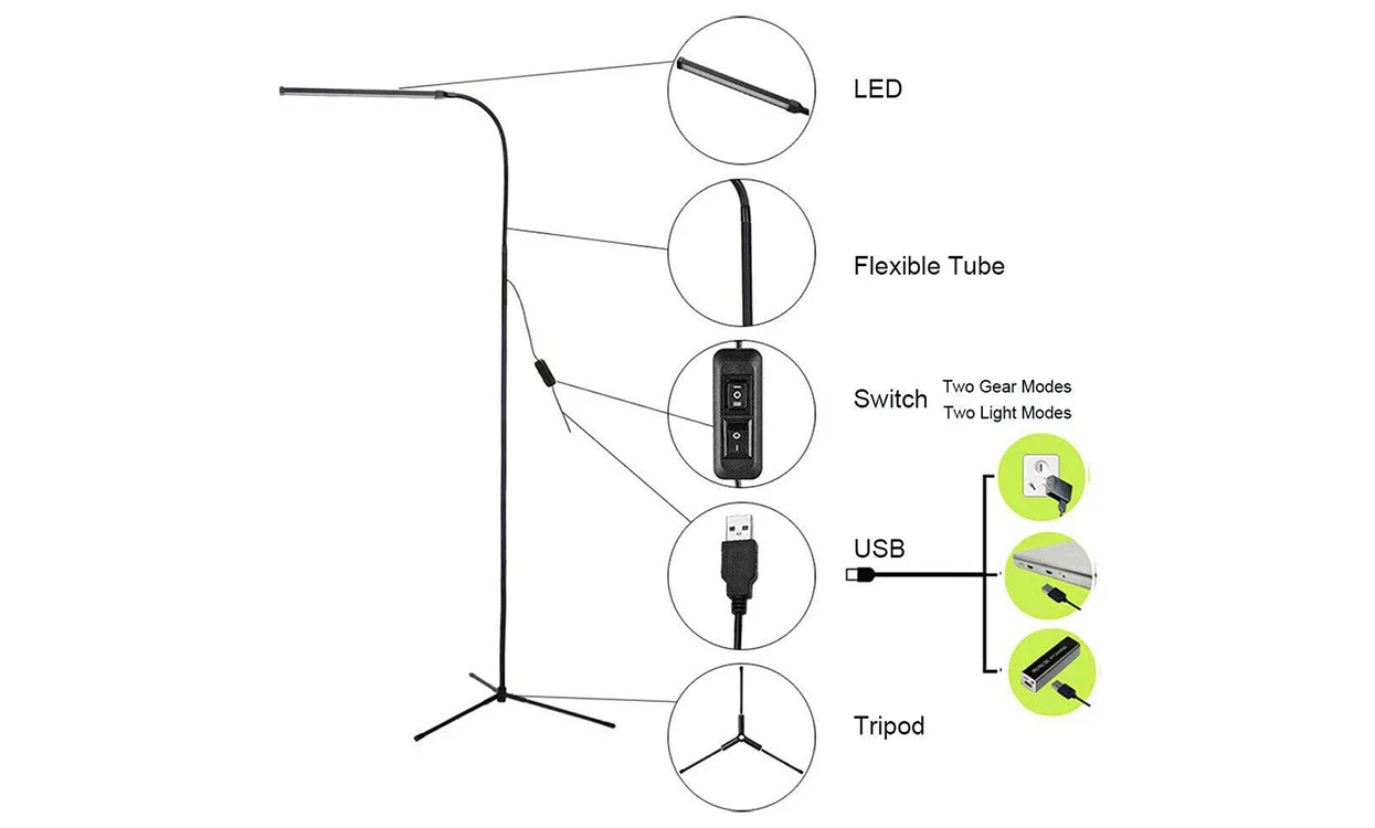 4 Colour Temperatures Adjustable Led Floor Lamp - Image 4