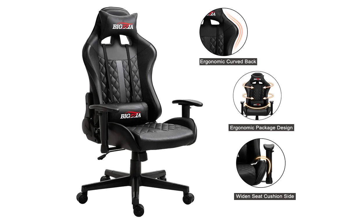 Bigzzia Ergonomic  PC & Racing Game Chair-172 Degree - Image 5