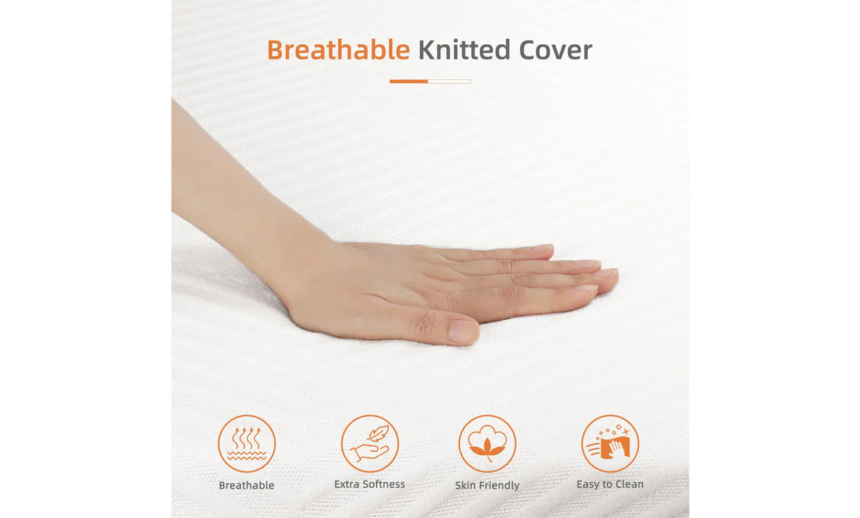 Vesgantti Mattress 16/18/20cm Gel Memory Foam Mattress for Cool Sleep & Pressure Relief - Medium - Image 6