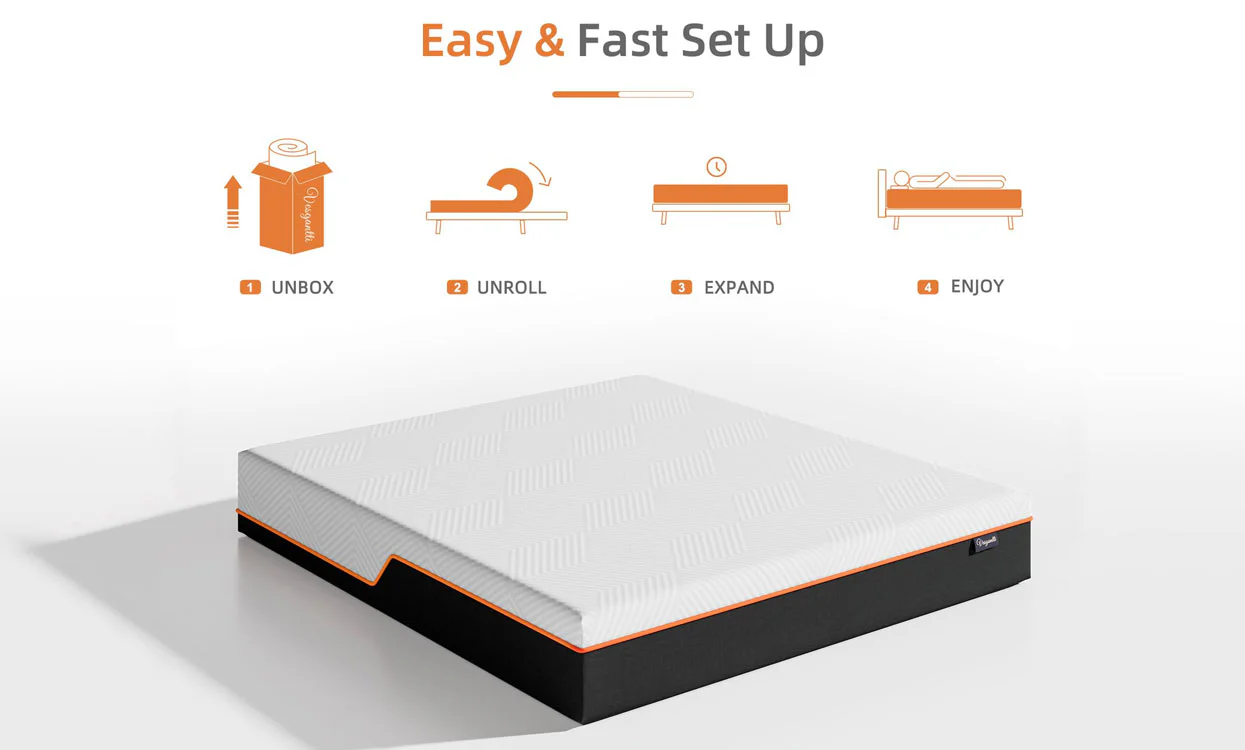 Vesgantti Mattress 16/18/20cm Gel Memory Foam Mattress for Cool Sleep & Pressure Relief - Medium - Image 7