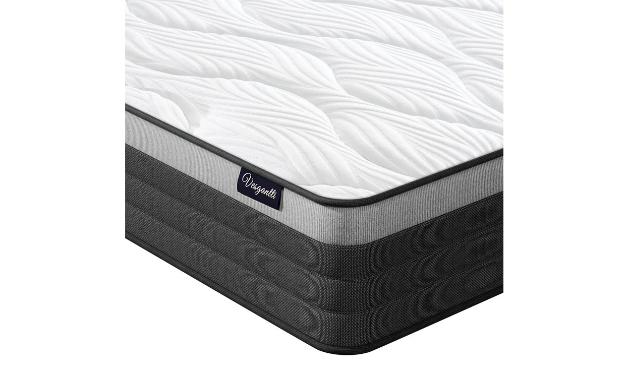 Vesgantti 10.2 Inch Hybrid Mattress with Individual Pocket Springs and Cooling Gel Memory Foam, Medium Firm - Image 3