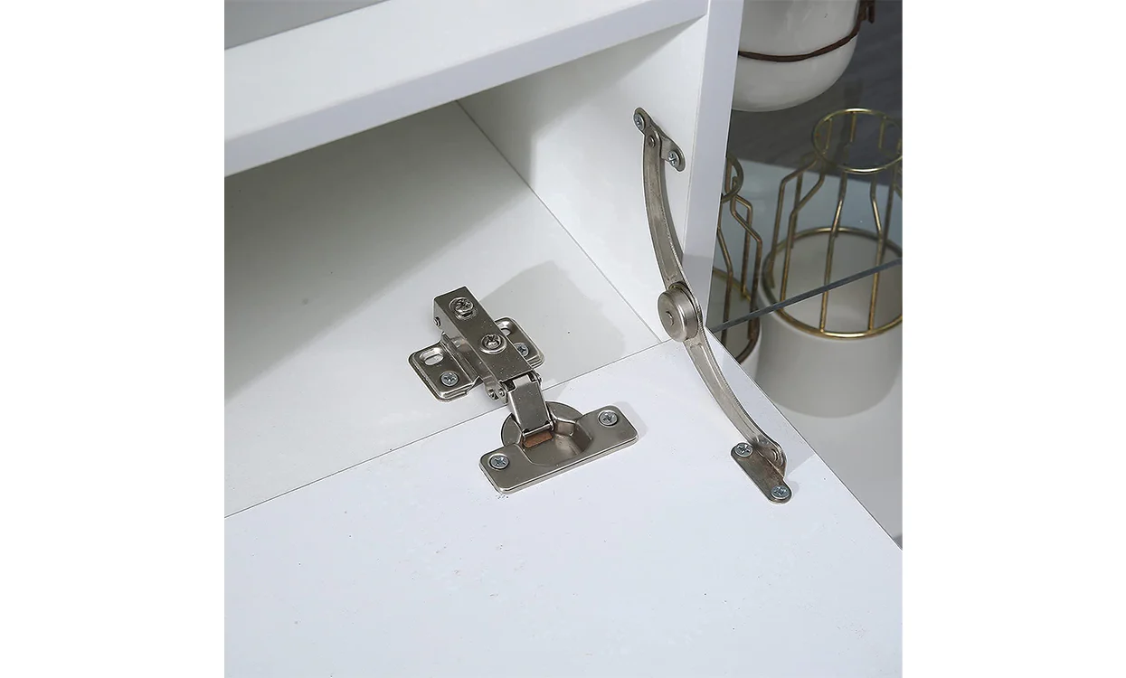 Dripex 100cm Corner TV Unit, High Gloss TV Stand with RGB Lights & Storage, Cabinet for 32–50'' TVs, White - Image 6