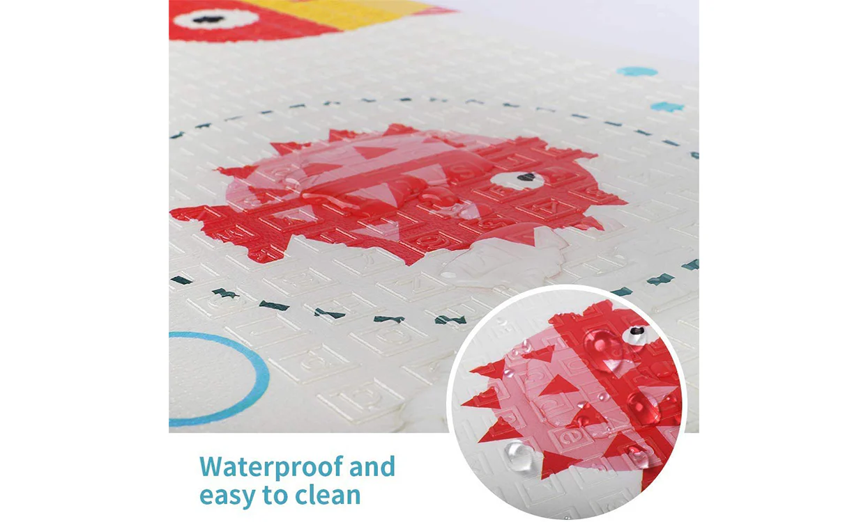 Dripex Baby Play Mat, Large Foldable Foam Crawling Mat 197×177cm with Alphabet & Numbers, Double-Sided, Waterproof & Easy to Clean - Image 3
