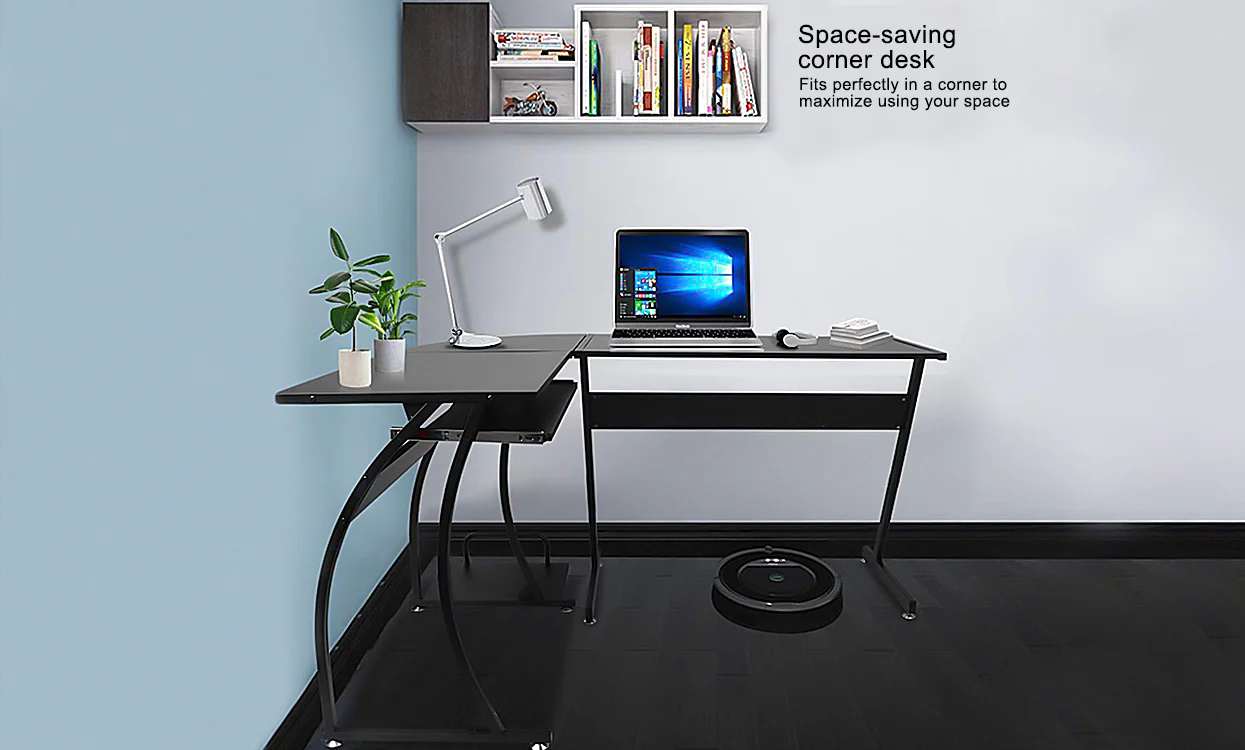 Dripex Corner Computer Desk, L Shaped Corner Gaming Desk for PC with CPU Stand - Image 12
