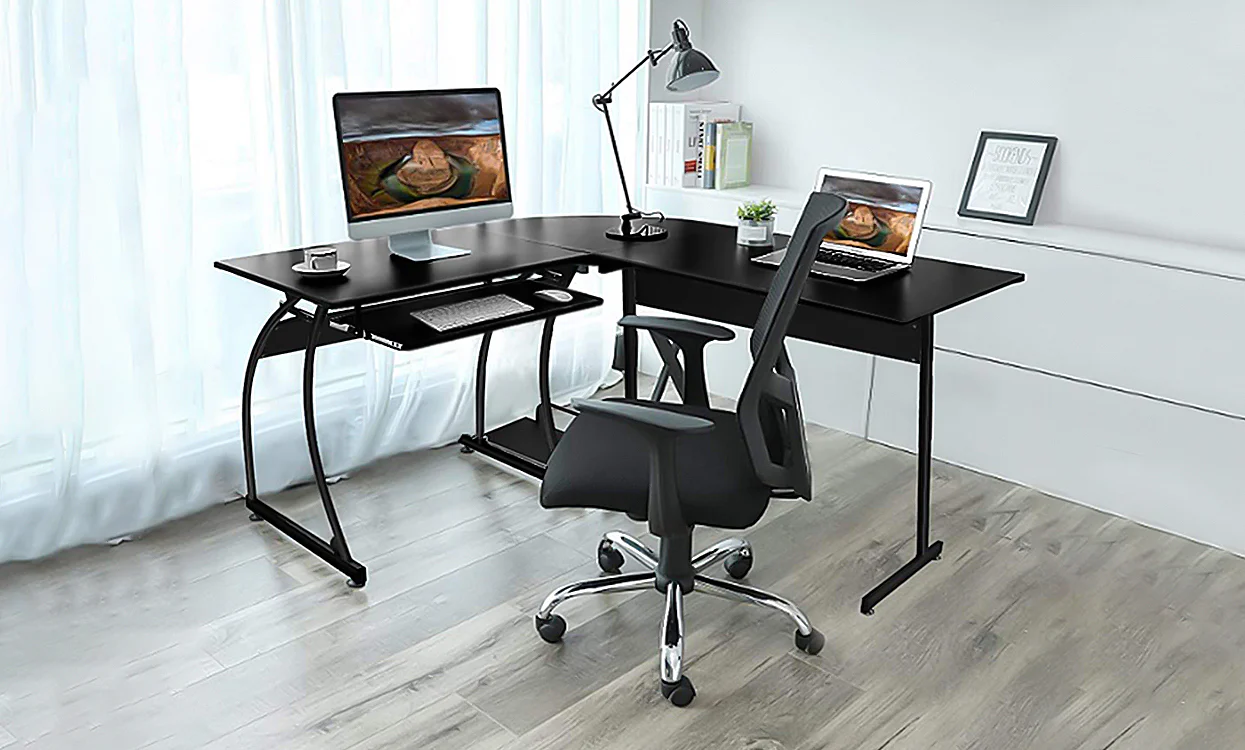 Dripex Corner Computer Desk, L Shaped Corner Gaming Desk for PC with CPU Stand - Image 15