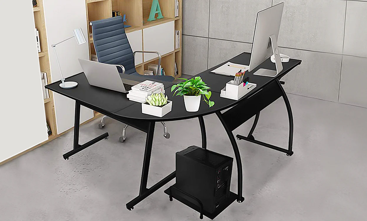 Dripex Corner Computer Desk, L Shaped Corner Gaming Desk for PC with CPU Stand - Image 16