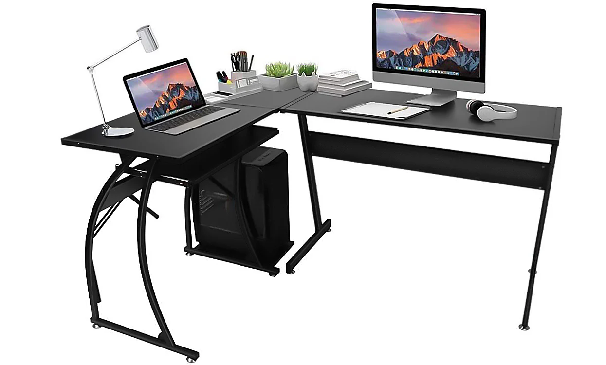 Dripex Corner Computer Desk, L Shaped Corner Gaming Desk for PC with CPU Stand - Image 8