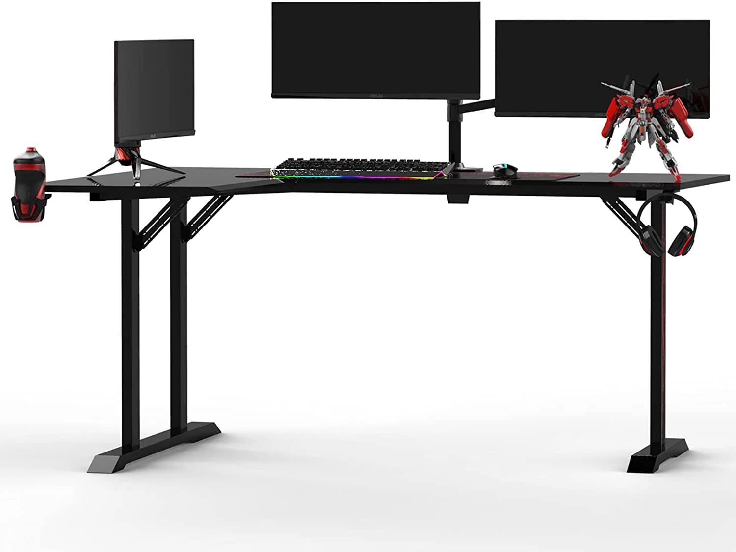 Dripex Ergonomic L Shape Computer Desk Large Carbon Fiber Desktop Surface - Image 8
