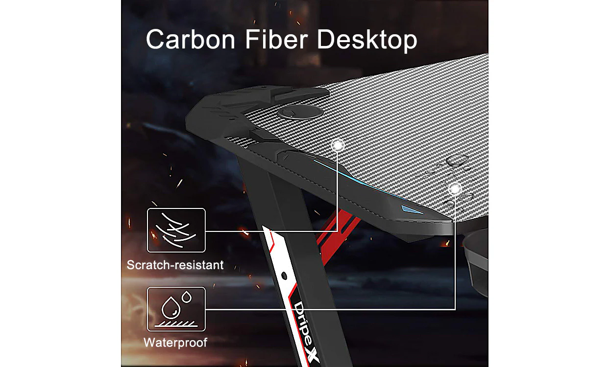 Dripex Ergonomic Z-Shaped Gaming Desk - Image 8