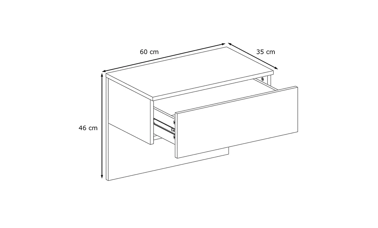 Dripex Floating Bedside Table with Drawer, Wall Mounted Bedside Cabinet with RGB LED Lights, High Gloss Cream White for Bedroom - Image 5