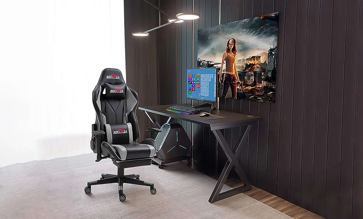 Bigzzia Gaming Chair - Ergonomic Office Chair (with footrest) - Image 7