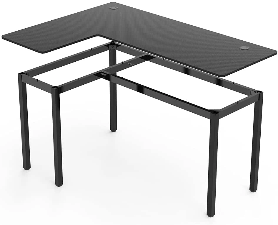 Dripex L shaped Corner Gaming Desk Large Desktop Surface with Cup Holder - Image 6