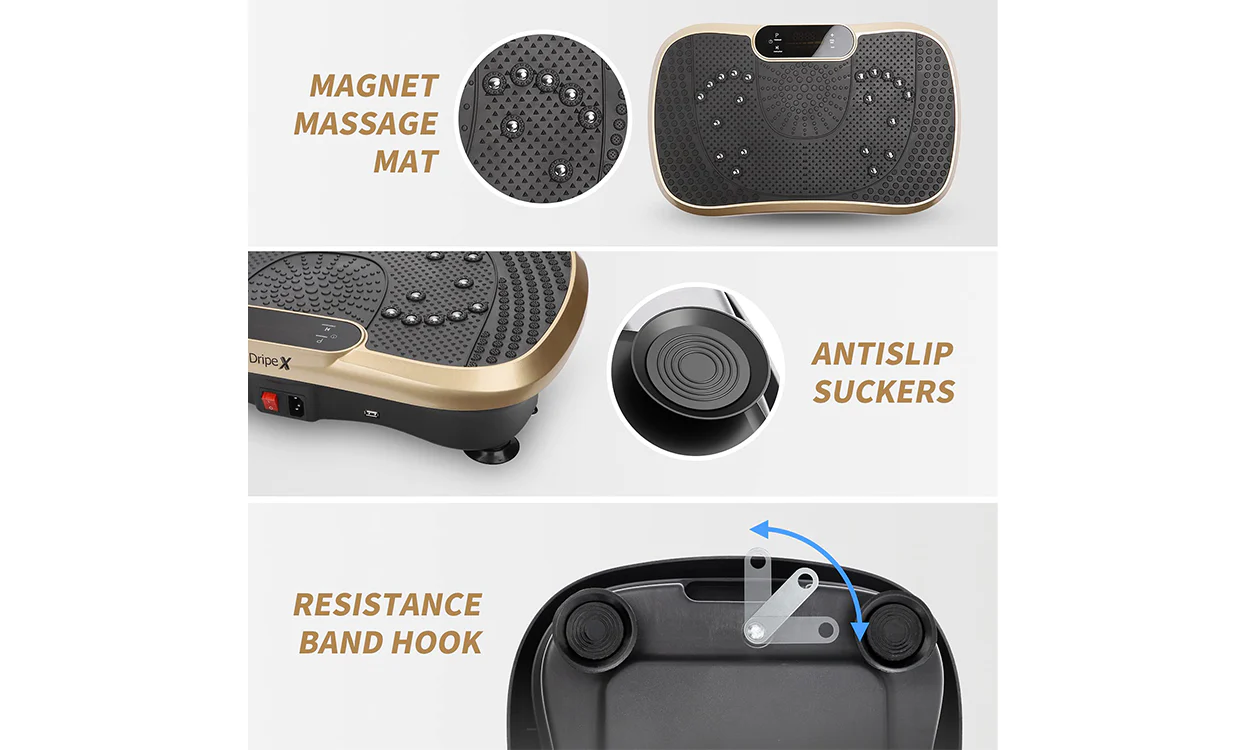 Dripex Vibration Plate for Home, Fitness & Slimming with Resistance Bands - Image 3