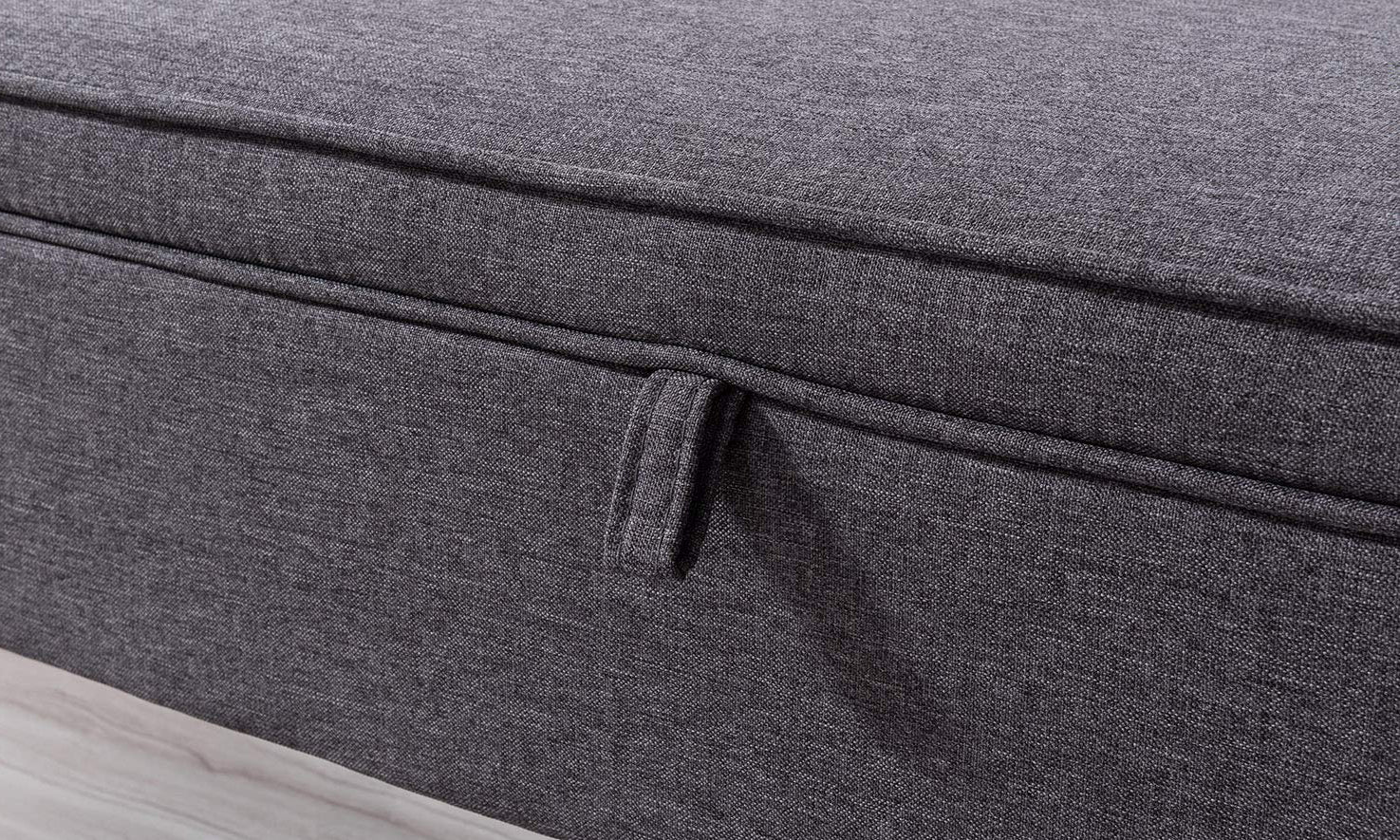 Rectangular Tufted Fabric Storage  Bench - Image 14