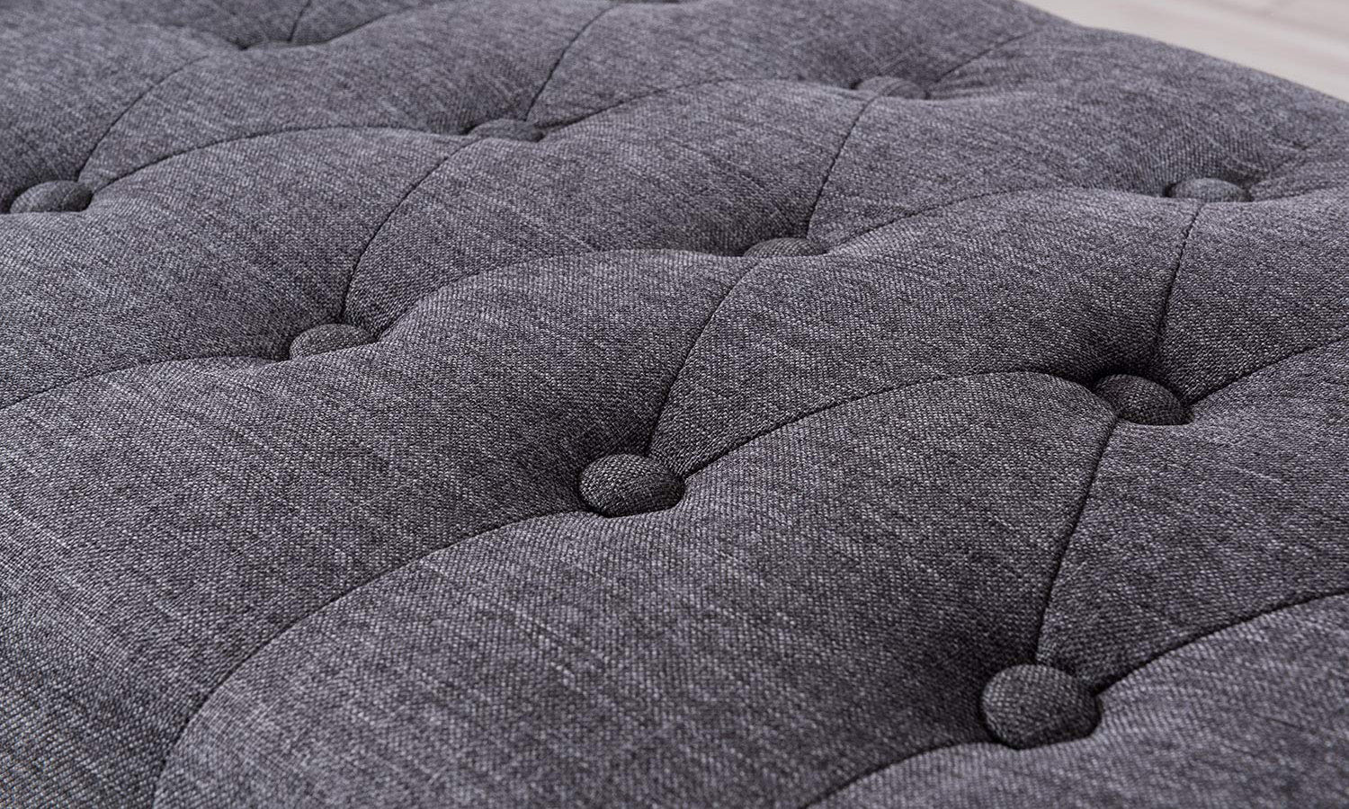 Tufted Fabric Bench Storage - Image 14