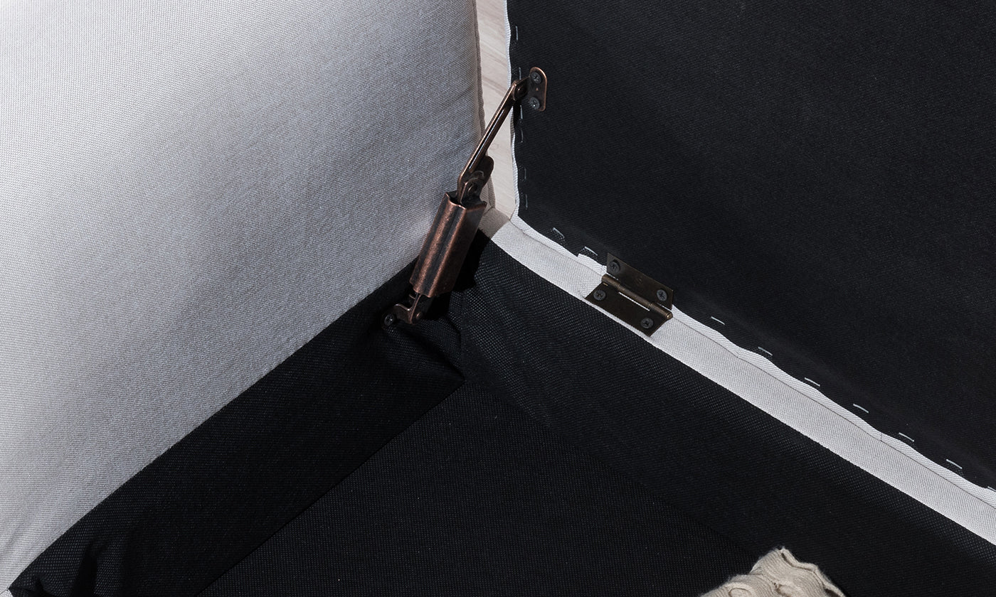 Tufted Fabric Bench Storage - Image 3