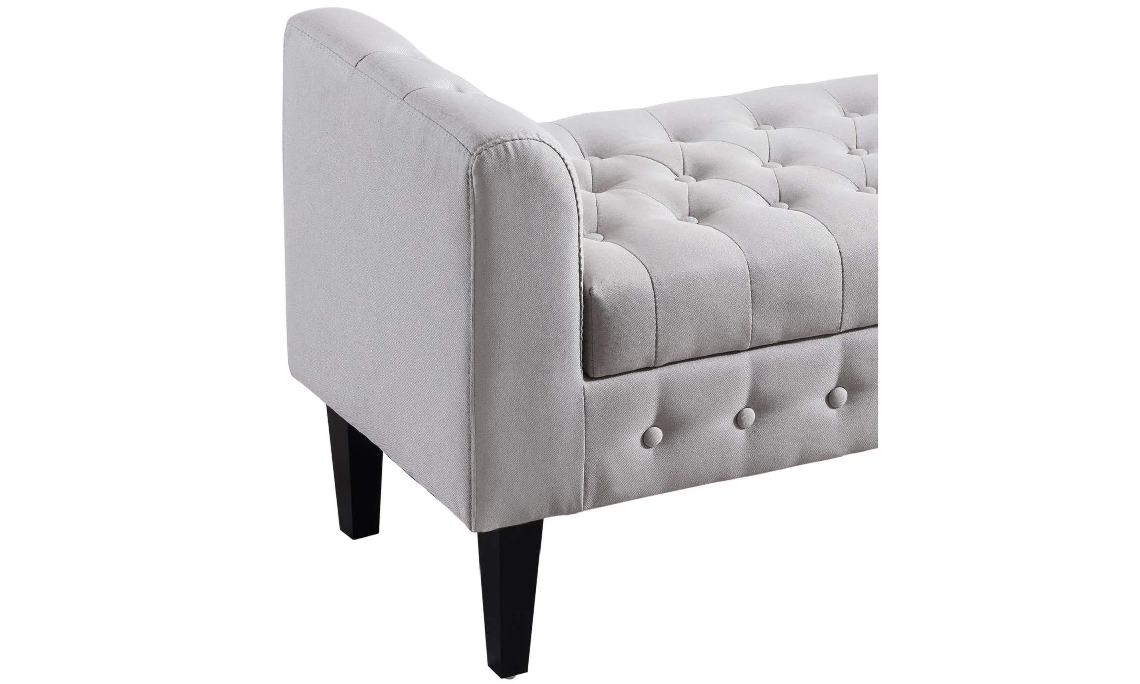 Tufted Fabric Bench Storage - Image 6