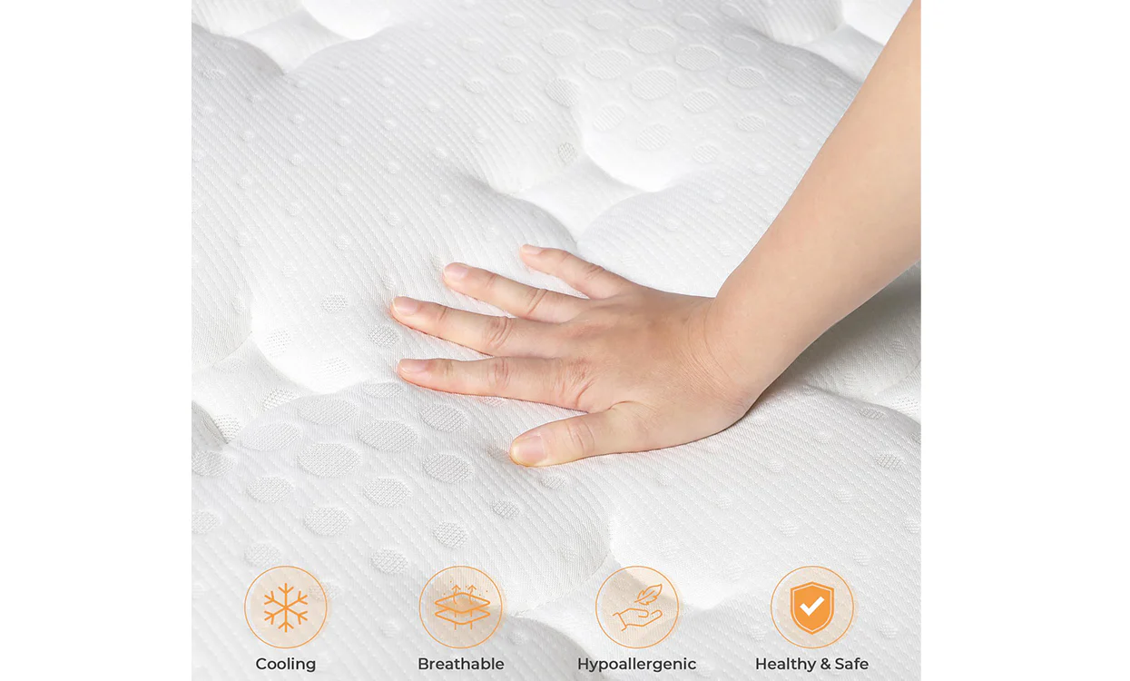Vesgantti 10.2/12-Inch Hybrid Mattress - Medium Firm, Breathable Foam, Pocket Springs, Edge Support & Motion Isolation - Image 3