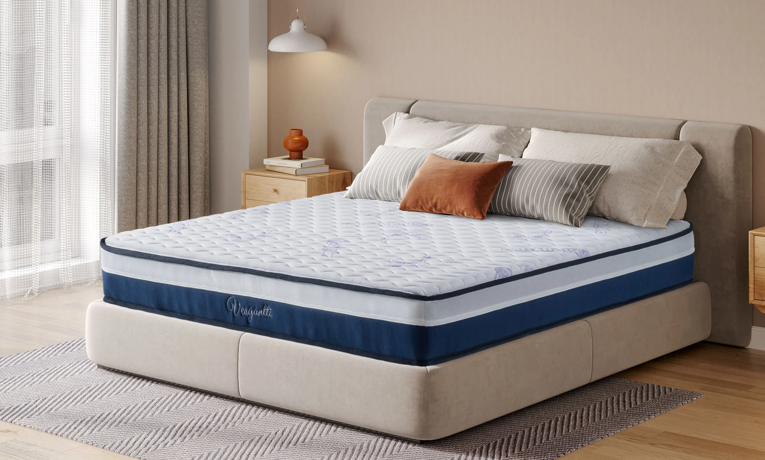 Vesgantti Vague Hybrid Mattress 10/8.6 Inch Tight Top Mattress Series - Image 3