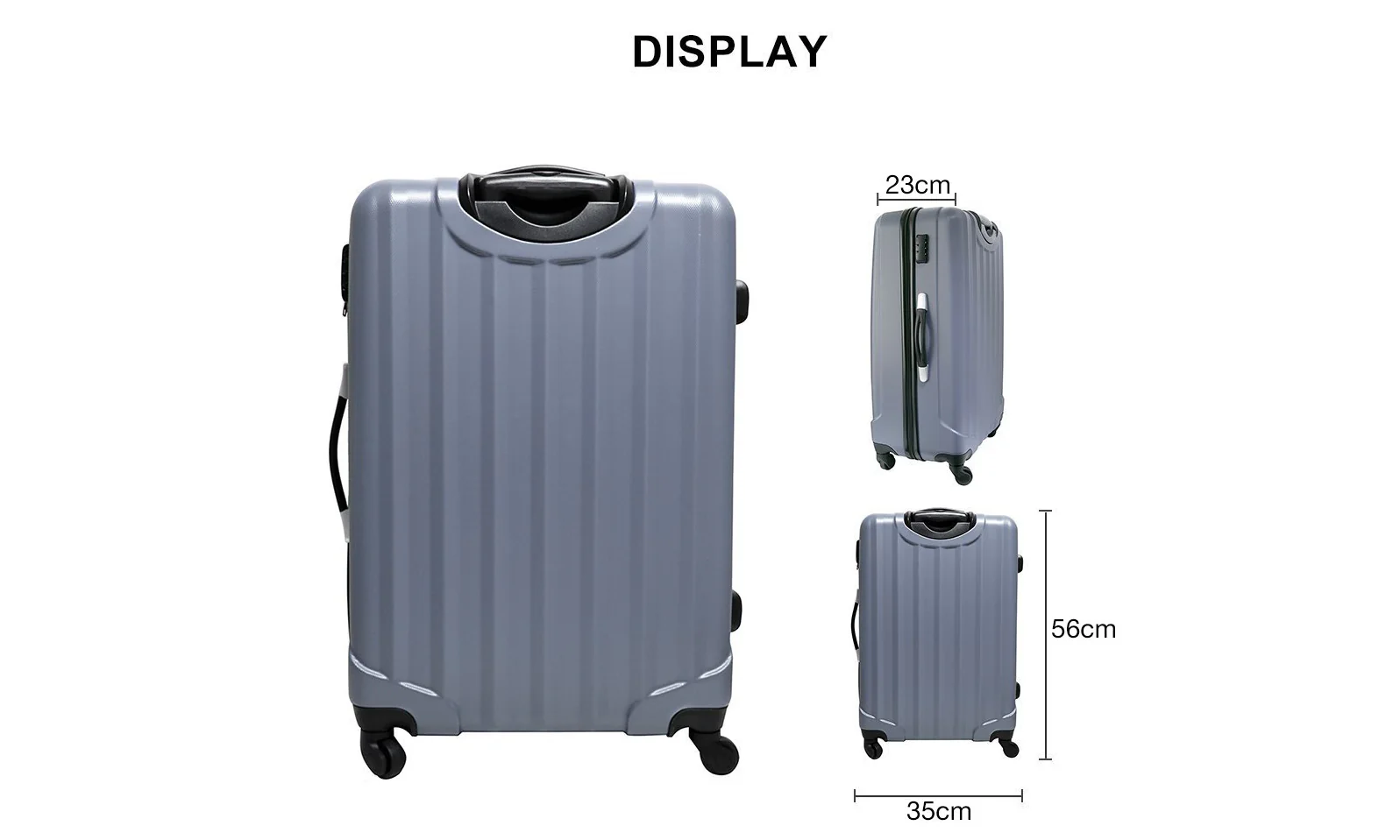 Vesgantti Lightweight Hard Shell 4 Wheel Travel Trolley Luggage Suitcase - Image 7