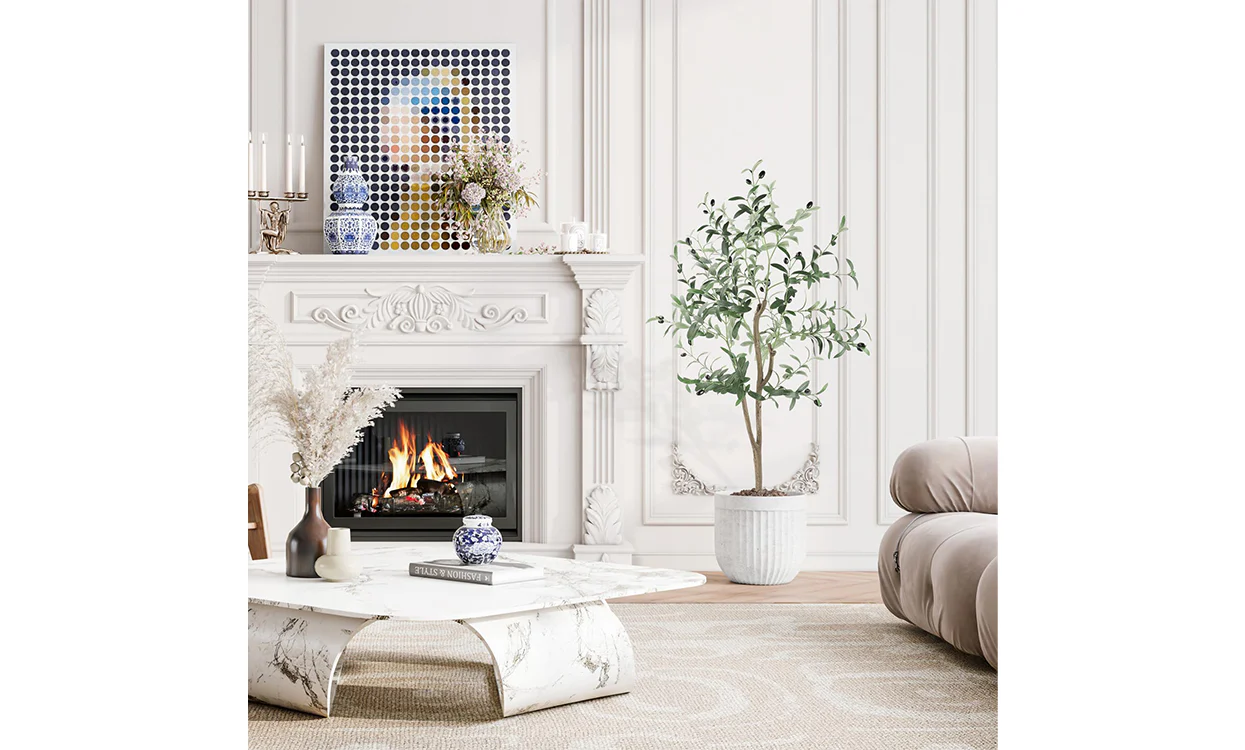 YOLEO Artificial Olive Tree Tall Faux Silk Olive Plant Lifelike Fake Tree for Home Office Indoor Decor - Image 8