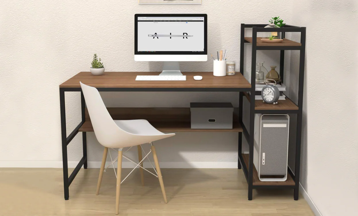 Yoleo Computer Desk with 4 Tier Storage Shelves - Image 3
