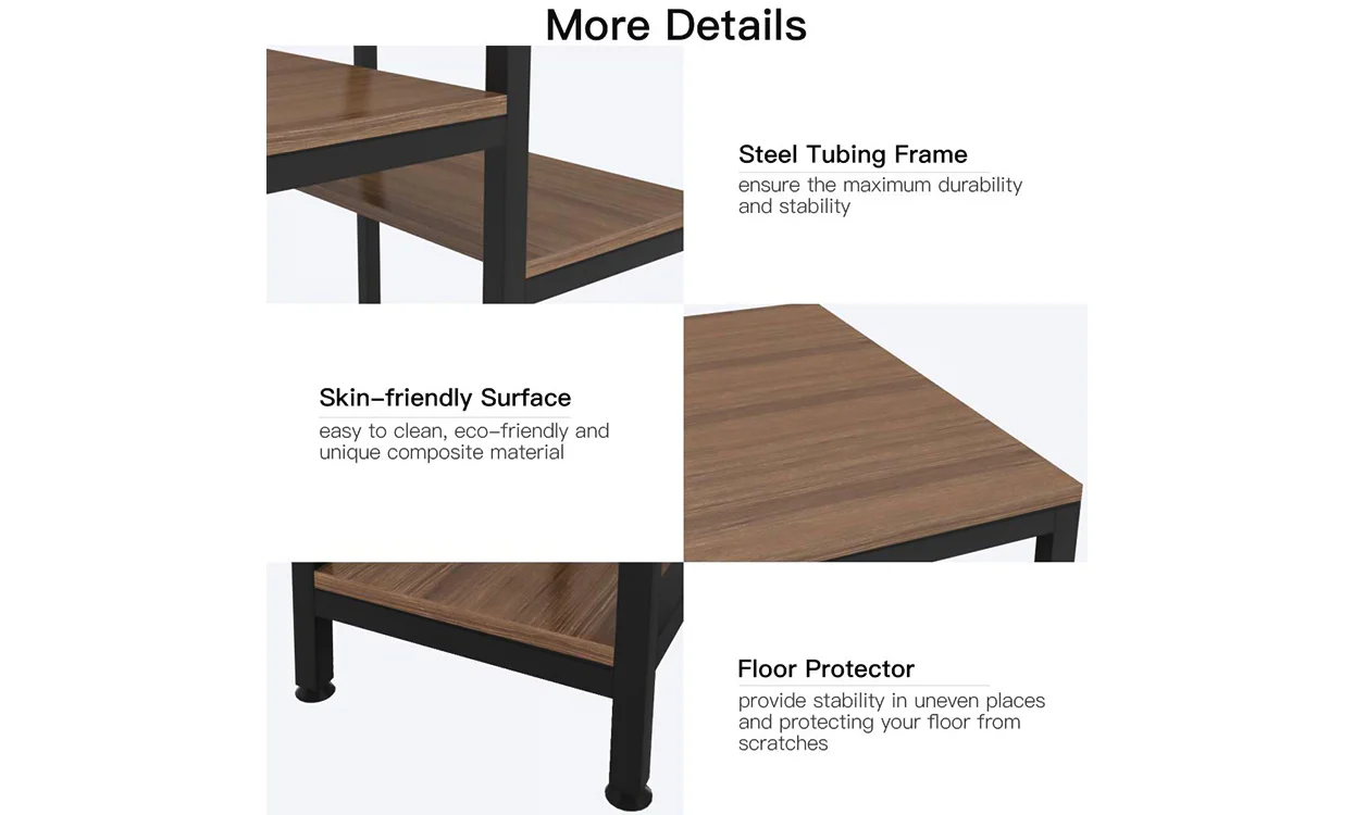 Yoleo Computer Desk with 4 Tier Storage Shelves - Image 6