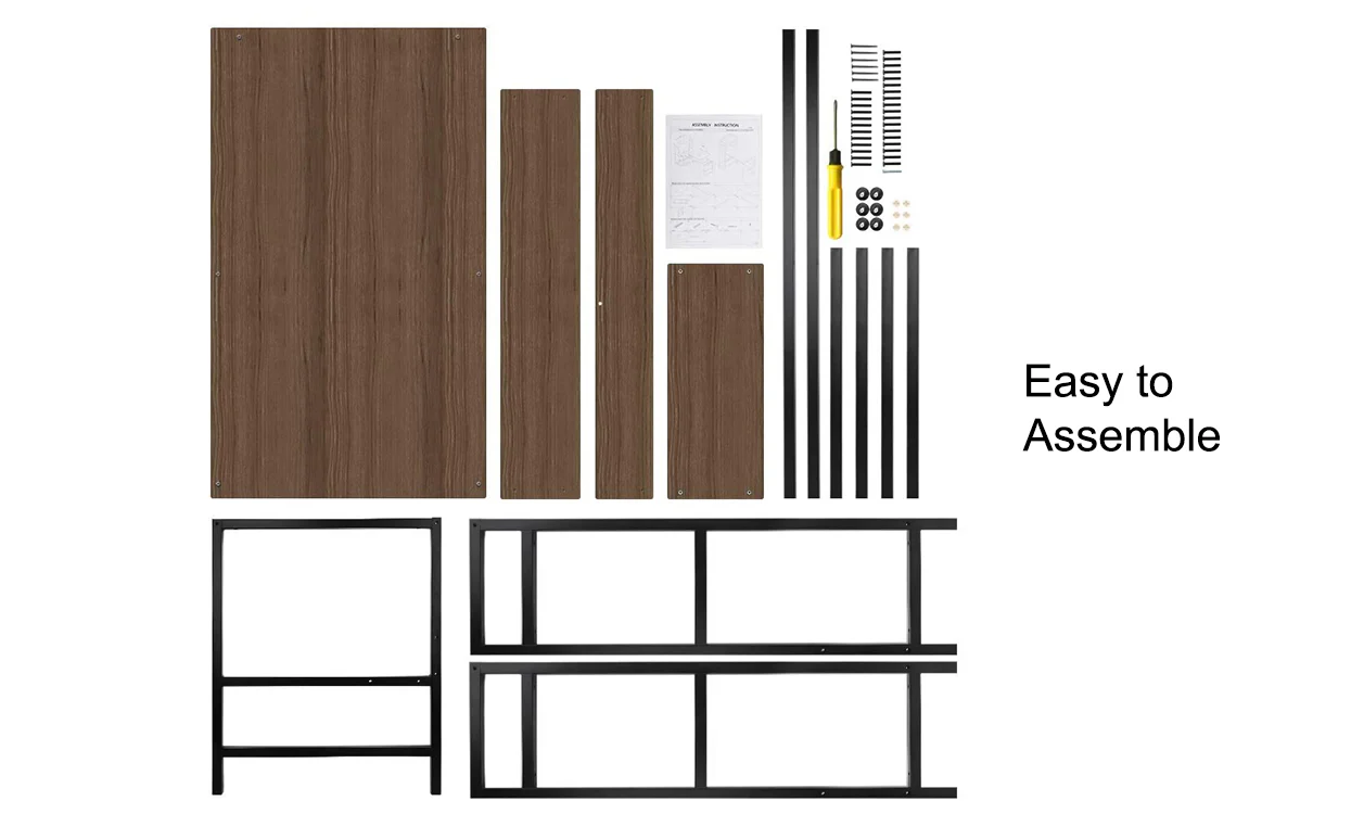 Yoleo Computer Desk with 4 Tier Storage Shelves - Image 7